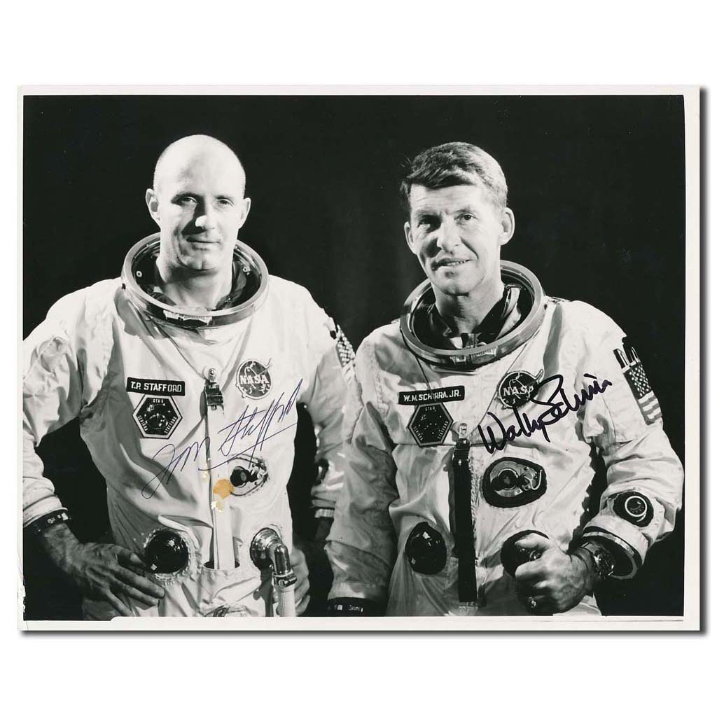 Gemini 6 crew – vintage NASA glossy