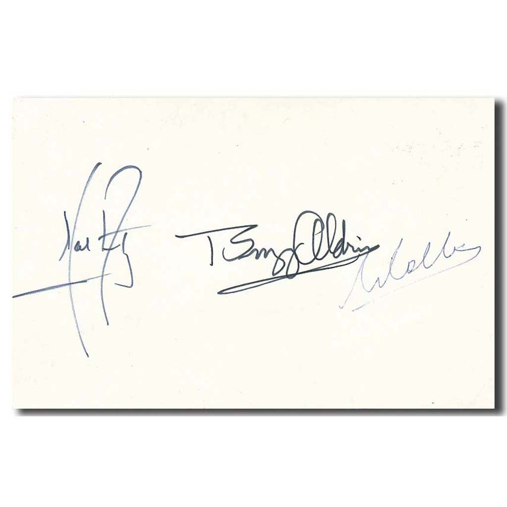 Apollo 11 – 3x5'' card crewsigned