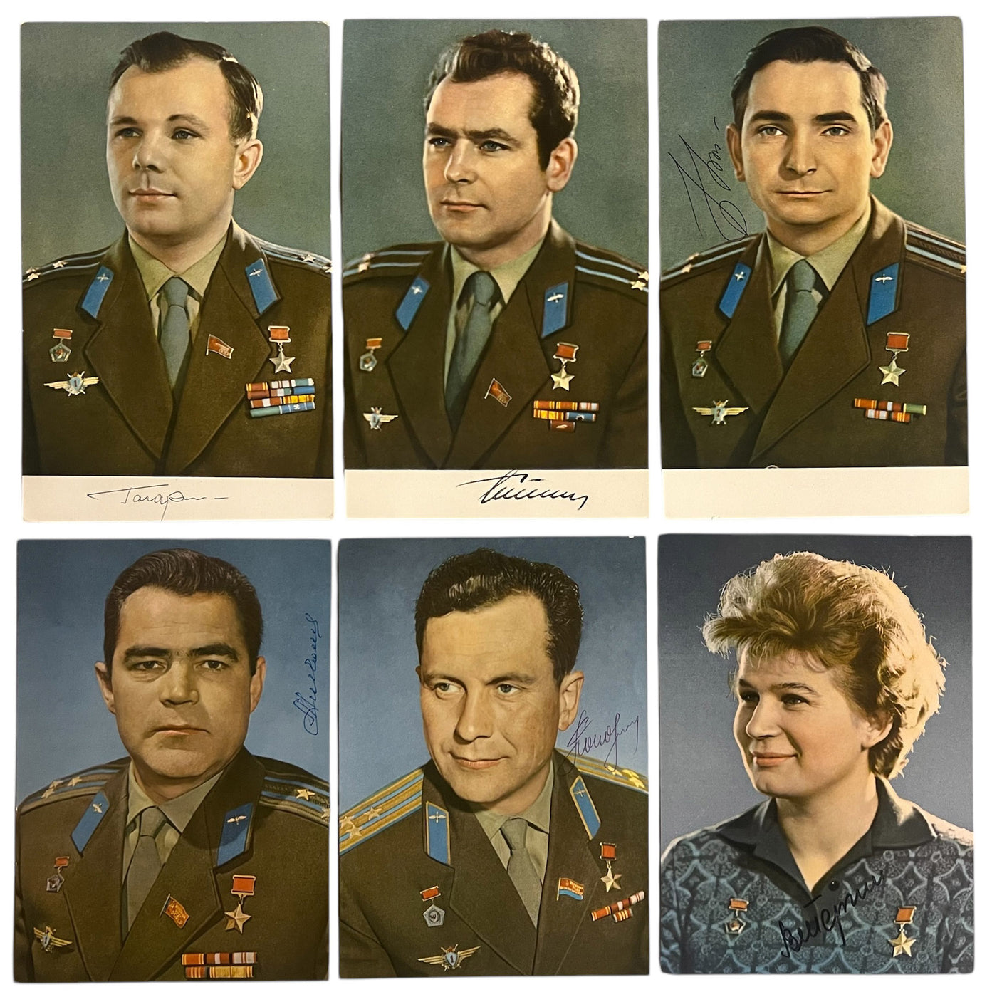 Vostok cosmonauts – complete portrait set