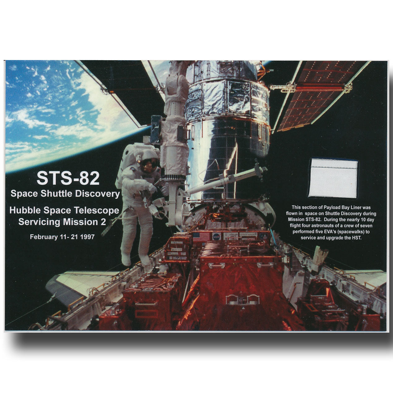 STS-82 Hubble – FLOWN bay liner presentation