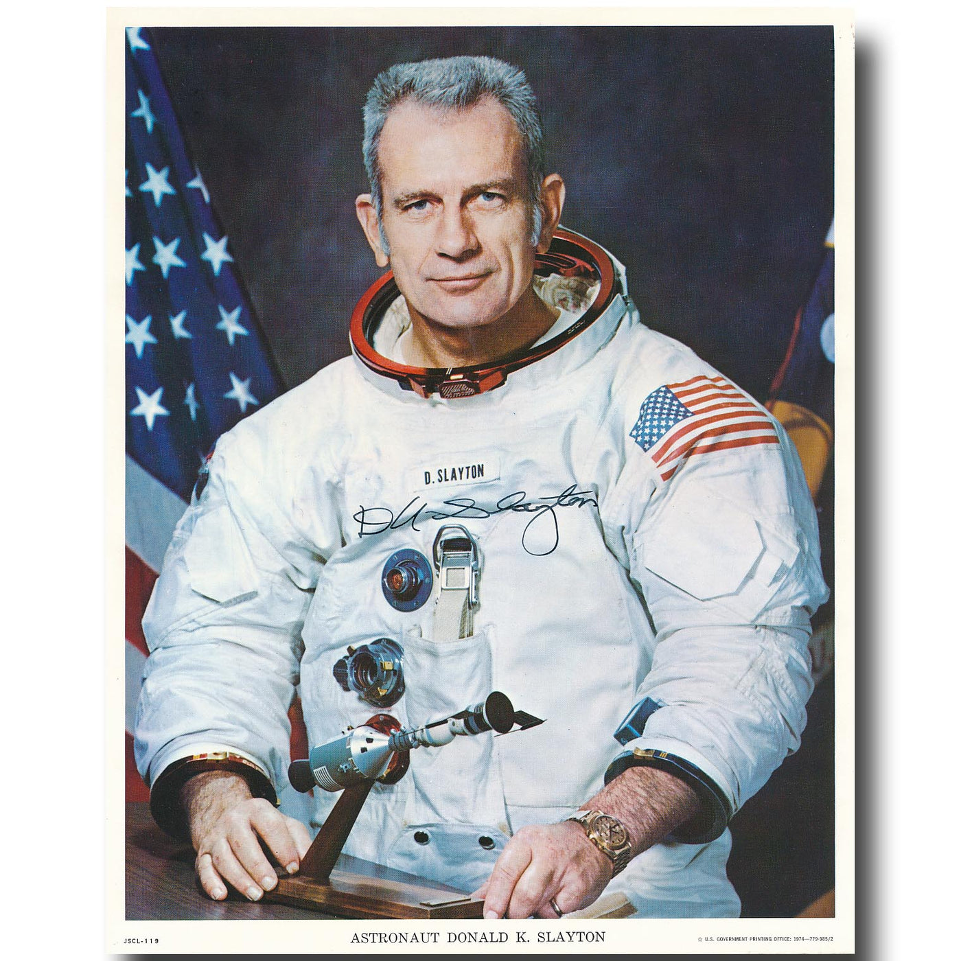 Deke Slayton – uninscribed WSS litho