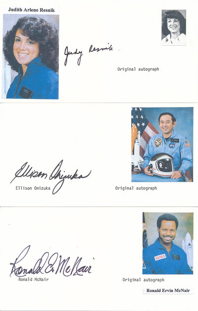 STS-51 L Challenger – crew autographs