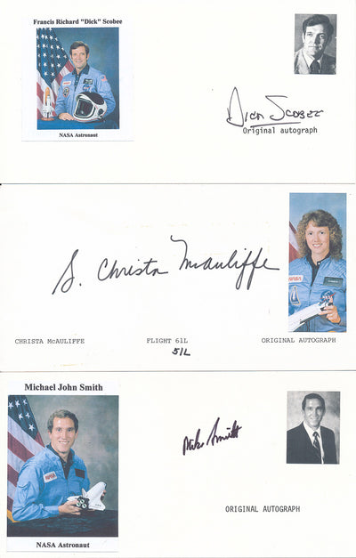 STS-51 L Challenger – crew autographs