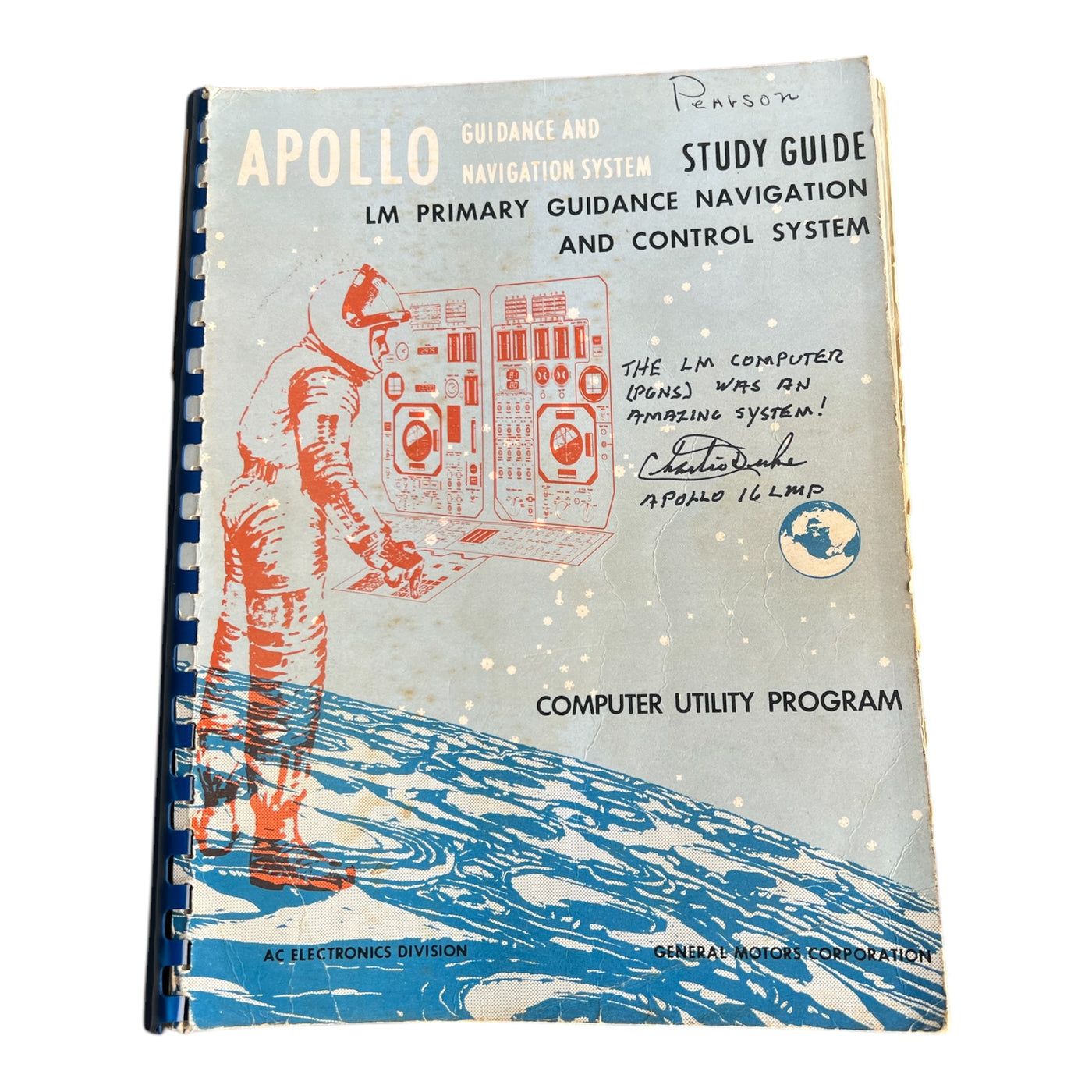 Apollo Guidance&Navigation Study Guide – autographed Duke