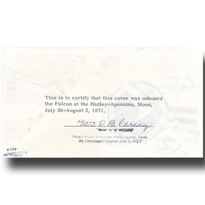 Apollo 15 flown real Sieger cover - from the series of 100