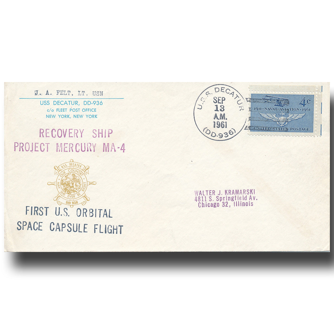 Mercury MA-4 USS Decatur – Captain cover