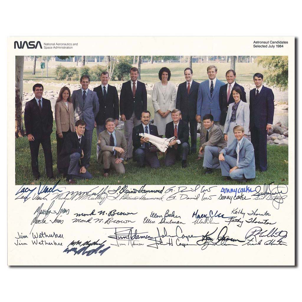 NASA astronaut class 1984 – groupsigned NASA litho