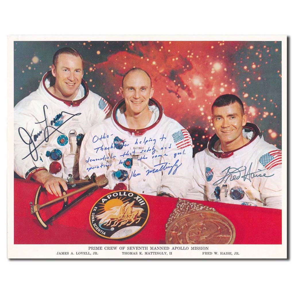 Apollo 13 – original crew Mattingly NASA 8x10''