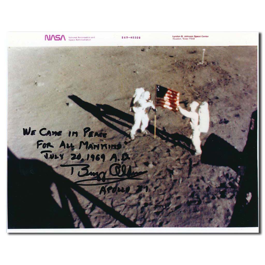 Buzz Aldrin – flag on the moon 8x10''